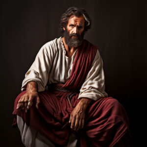 45 apostle paul biblical character set in the first century in different postures